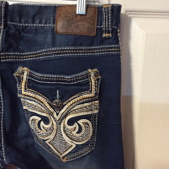 Affliction Blake jeans 31x33-measured waist is 32 - Picture 1 of 6